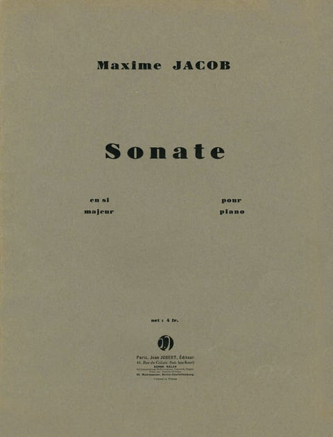Jacob: Sonata en Si Major