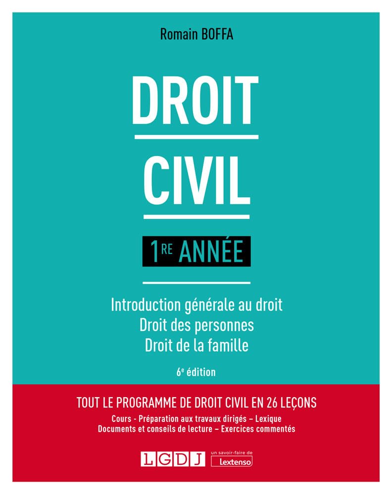 Droit civil 1re année: Introduction générale au droit - Droit des personnes - Droit de la famille