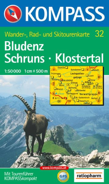 32: Bludenz - Schruns - Klonstertal 1:50, 000