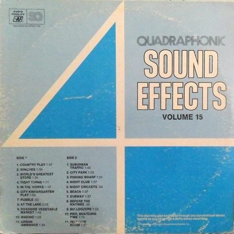 Sound Effects Volume 15 - Quadraphonic Lp