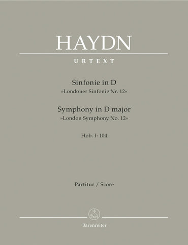 Haydn: Symphony in D Major, Hob. I:104 - London Symphony No. 12 (Full Score)