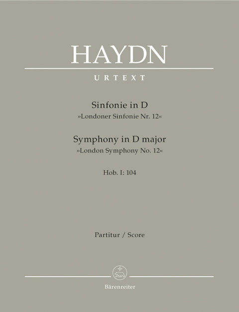 Haydn: Symphony in D Major, Hob. I:104 - London Symphony No. 12 (Full Score)