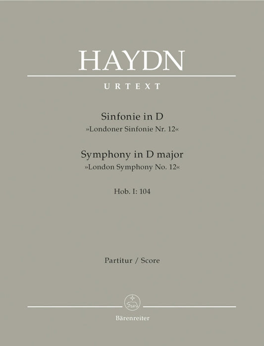 Haydn: Symphony in D Major, Hob. I:104 - London Symphony No. 12 (Full Score)