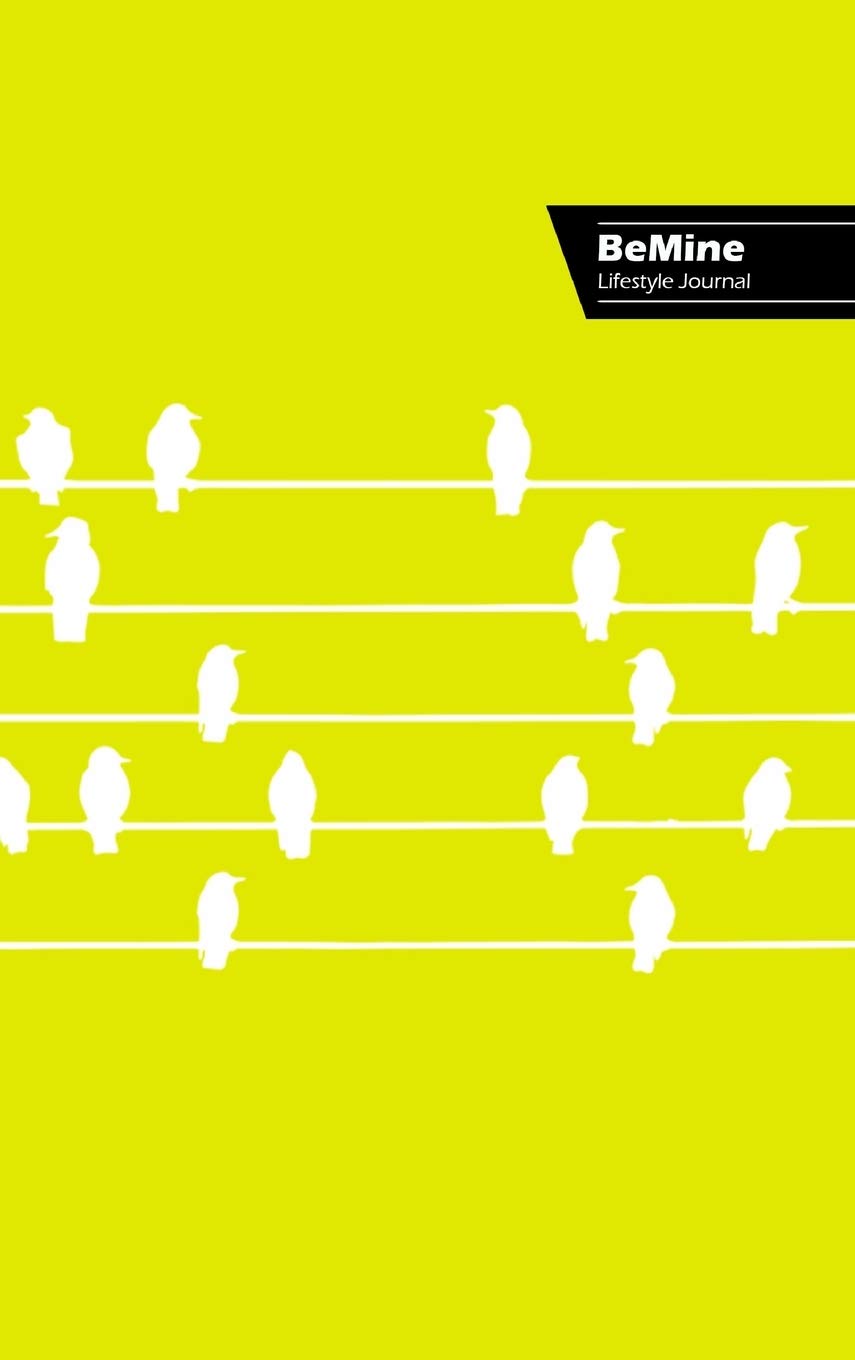 Be Mine Lifestyle Journal, Write-in Notebook, Dotted Lines, Wide Ruled, Medium Size 6 x 9 Inch (A5) Hardcover (Yellow)