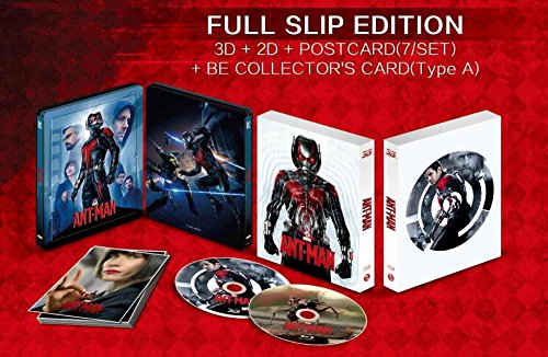 ANT-MAN [3D Blu-ray + 2D Blu-ray BLUFANS Steelbook FULL SLIP Edition; Region-Free; Sold Out]