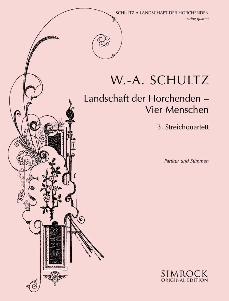 3e Streichquartett: "Paysage des gens qui écoutent - Quatre personnes". string quartet. Partition et parties.