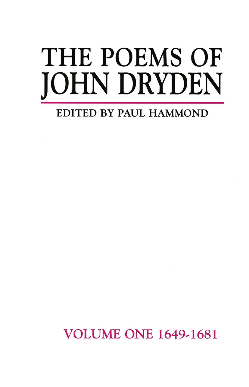 The Poems of John Dryden: Volume One (Longman Annotated English Poets)