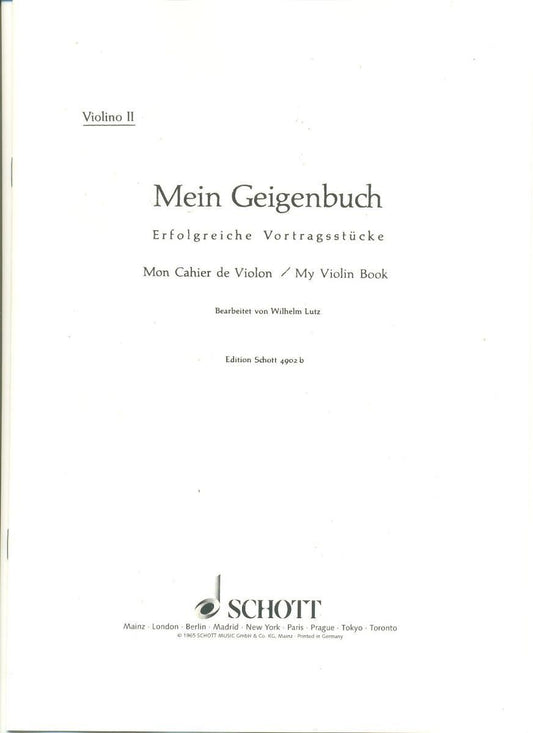 Mon Cahier de Violon: Erfolgreiche Vortragsstücke. violin and piano.