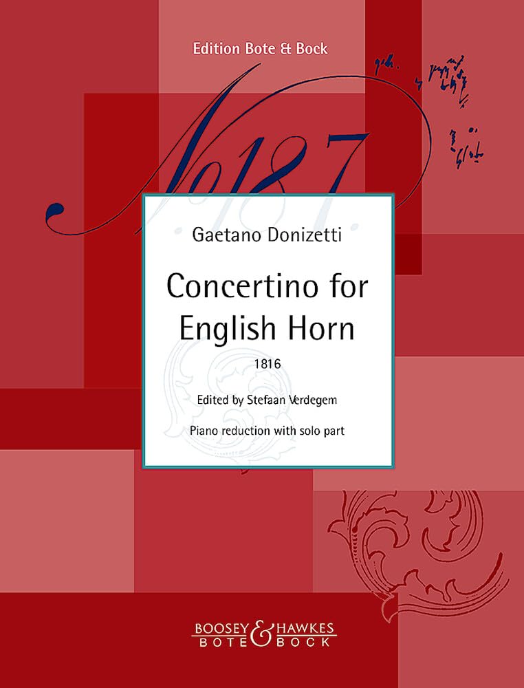 Concertino for English Horn: Critical edition by Stefaan Verdegem. cor anglais and orchestra. Réduction pour piano.