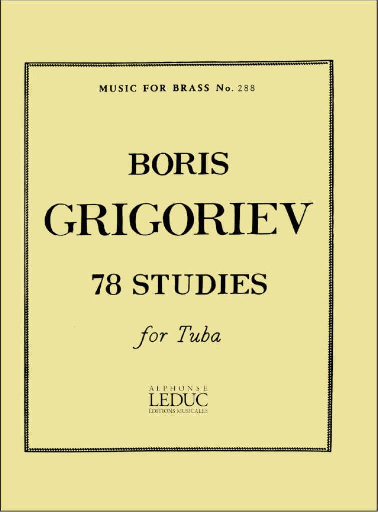 GRIGORIEV: 78 STUDIES TUBA MFB288 (French Edition)