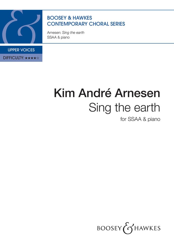 Sing the earth: high voices (SSA) and piano. Partition de chœur.