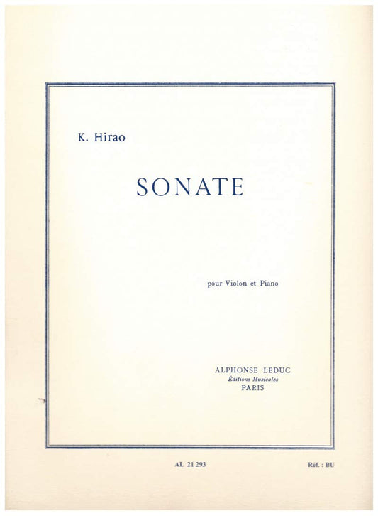 Sonate : pour violon et piano