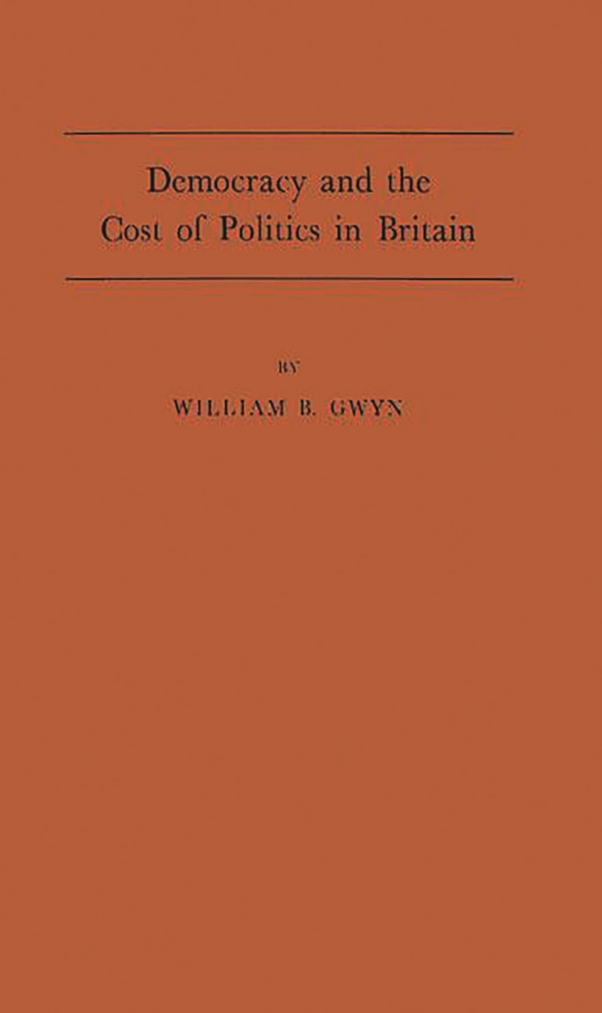 Democracy and the Cost of Politics in Britain
