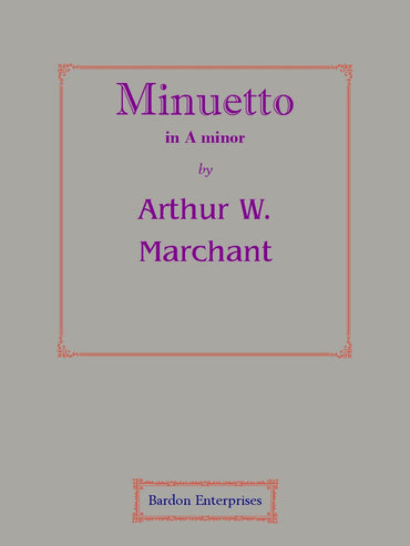 Minuetto in A minor for Organ