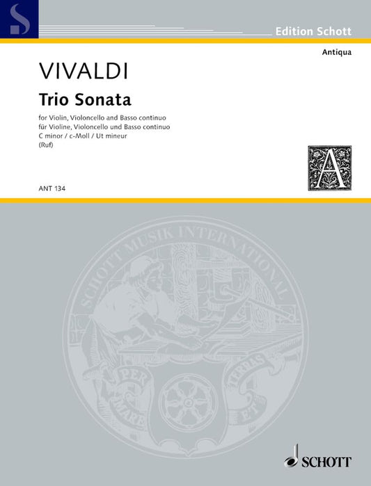 Trio Sonata c minor: RV 83. violin, cello and basso continuo. Partition et parties.