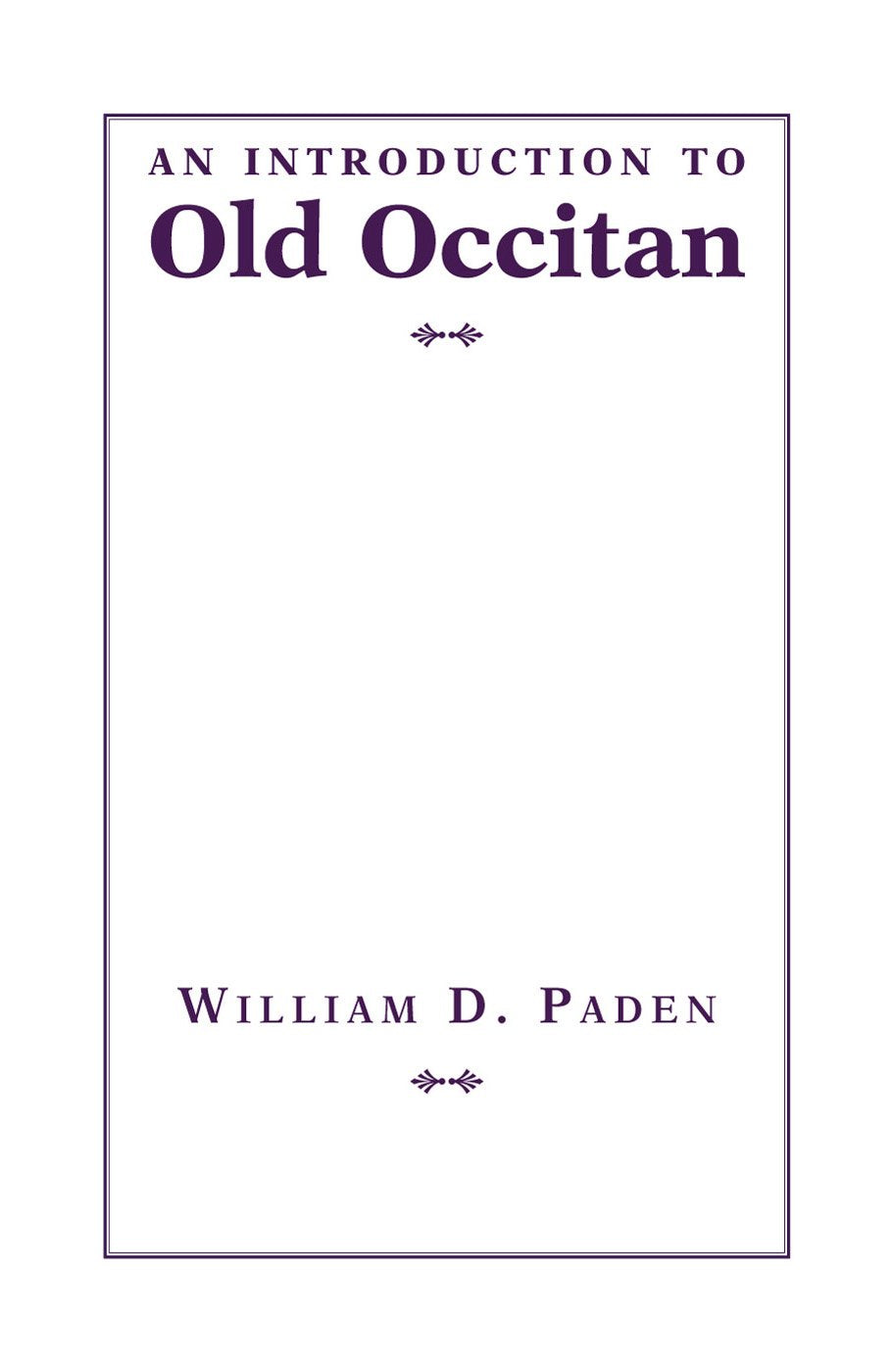 An Introduction to Old Occitan
