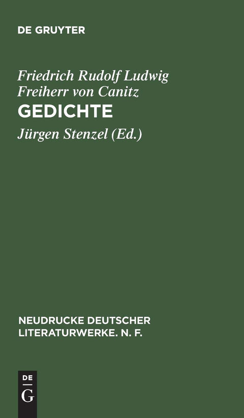 Gedichte (Neudrucke deutscher Literaturwerke. N. F., 30) (German Edition)