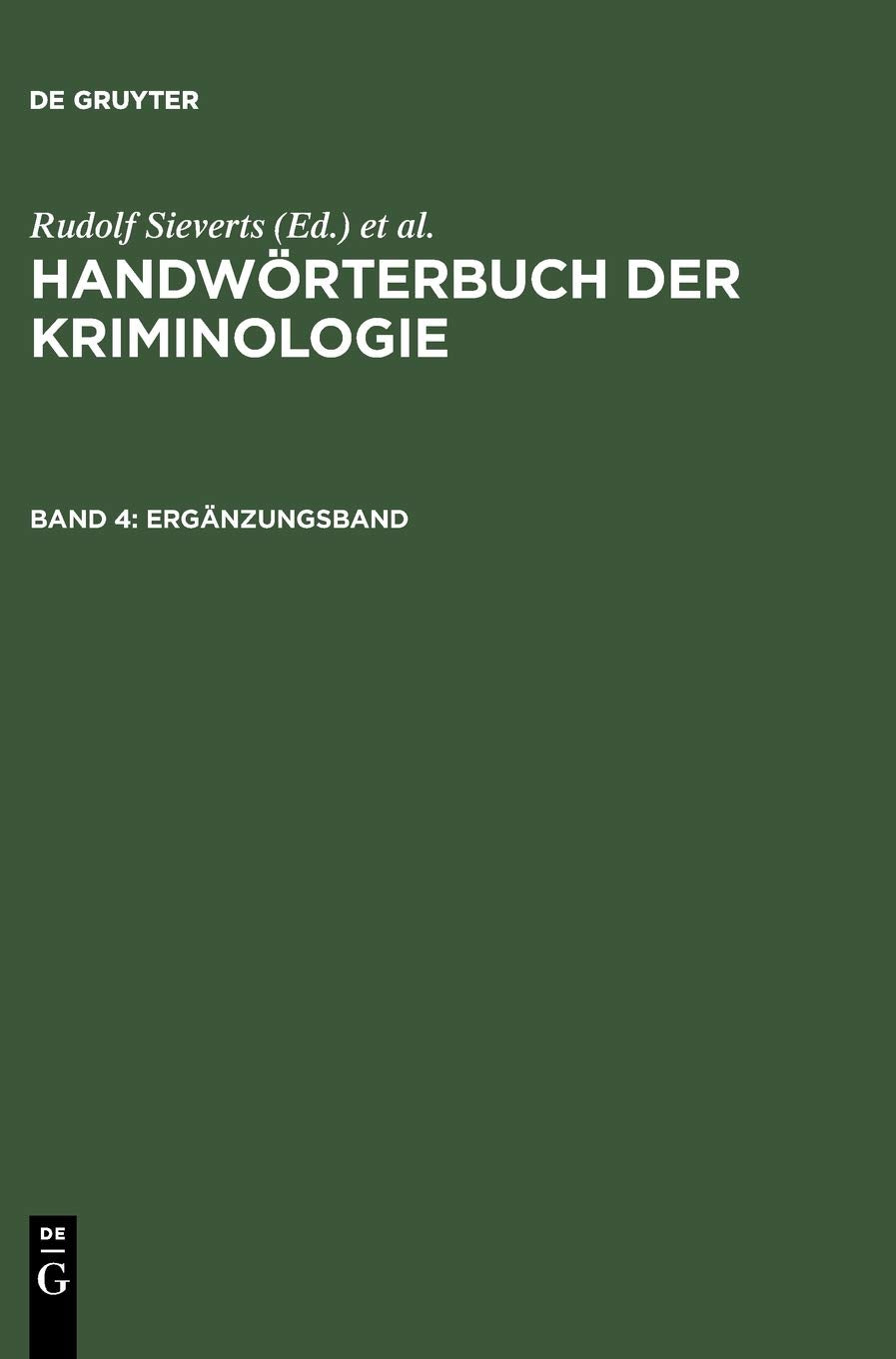 Ergänzungsband (German Edition)