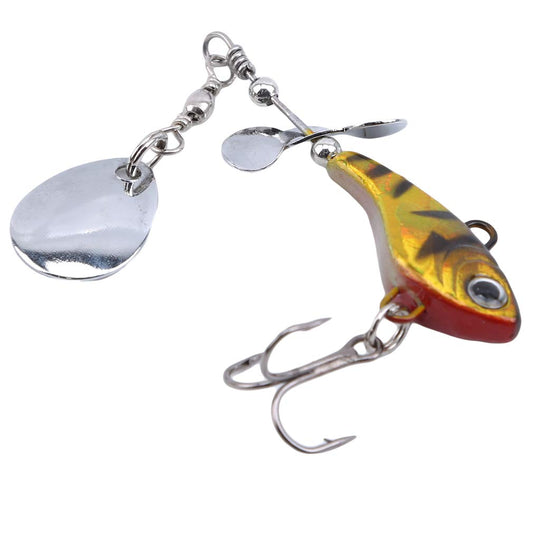 TraveT Lead Head Bait Artificial Rotation Sequins Bait Hard Bait Sea Fishing Fishing Boat Fishing Bait,Yellow (02)