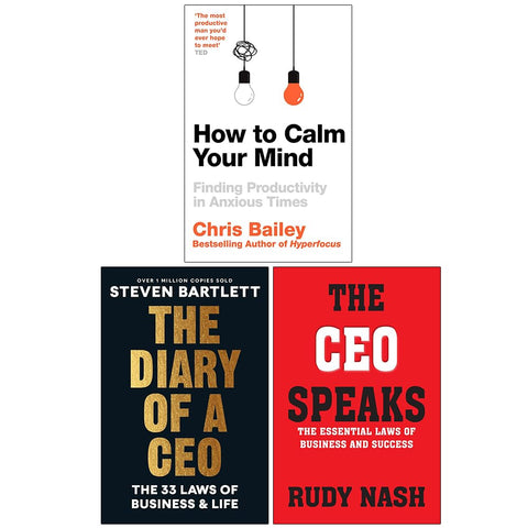 How to Calm Your Mind, The Diary of a CEO & The CEO Speaks 3 Books Collection Set