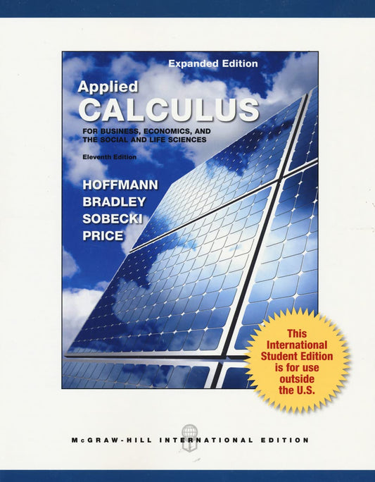 Applied Calculus for Business, Economics, and the Social and Life Sciences