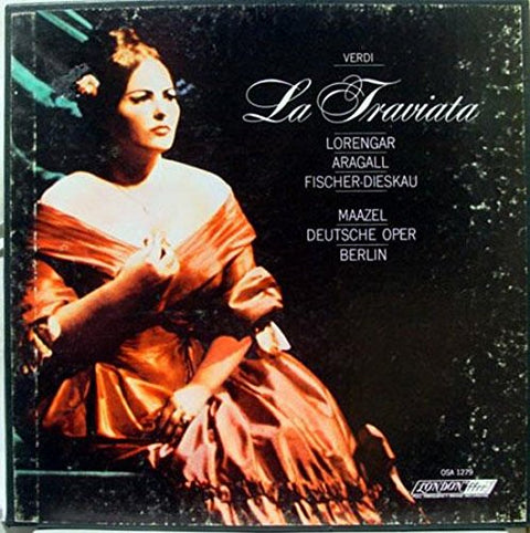 MAAZEL LORENGAR ARAGALL FISCHER-DIESKAU VERDI LA TRAVIATA vinyl record
