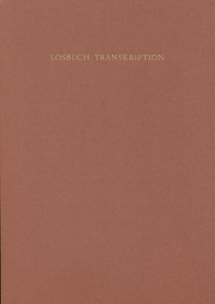 Ein Losbuch Konrad Bollstatters: Transkription Aus Cgm 312 Der Bayerischen Staatsbibliothek München (German Edition)