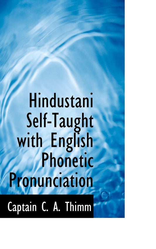 Hindustani Self-taught With English Phonetic Pronunciation