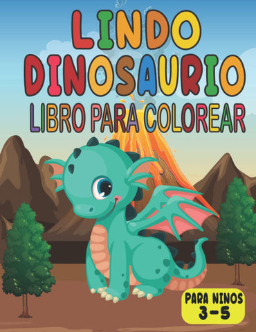 Libro para colorear de dinosaurios para niños de 3 a 5 años: Libro para colorear de dinosaurios, gran regalo para niños 