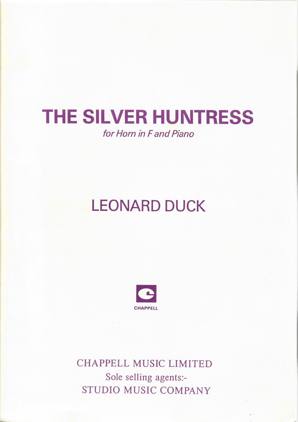 The Silver Huntress. For horn in F and piano. [Score and part.]