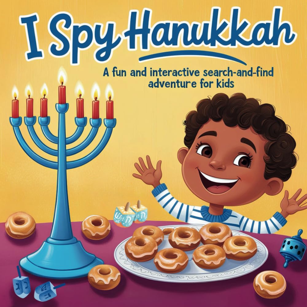 I Spy Hanukkah: A fun and interactive search and find coloring adventure for kids 2-5 (I SPY BOOKS FOR KIDS)