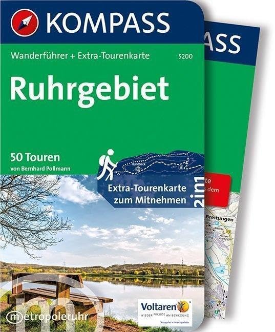 Ruhrgebiet: Wanderführer mit Extra-Tourenkarte 1:75.000, 50 Touren, GPX-Daten zum Download: Wandelgids met overzichtskaa
