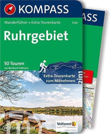 Ruhrgebiet: Wanderführer mit Extra-Tourenkarte 1:75.000, 50 Touren, GPX-Daten zum Download: Wandelgids met overzichtskaa