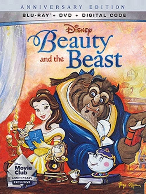 Beauty And The Beast (1991) Anniversary Edition. Disney Exclusive [2021 Blu-ray + DVD + Digital Code]. Limited Artistic Sleeve.