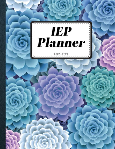 IEP PLANNER: Record, and track your student's progress on their IEP goals, Cute Succulent Theme Soft Matte Cover Planner For Teacher.