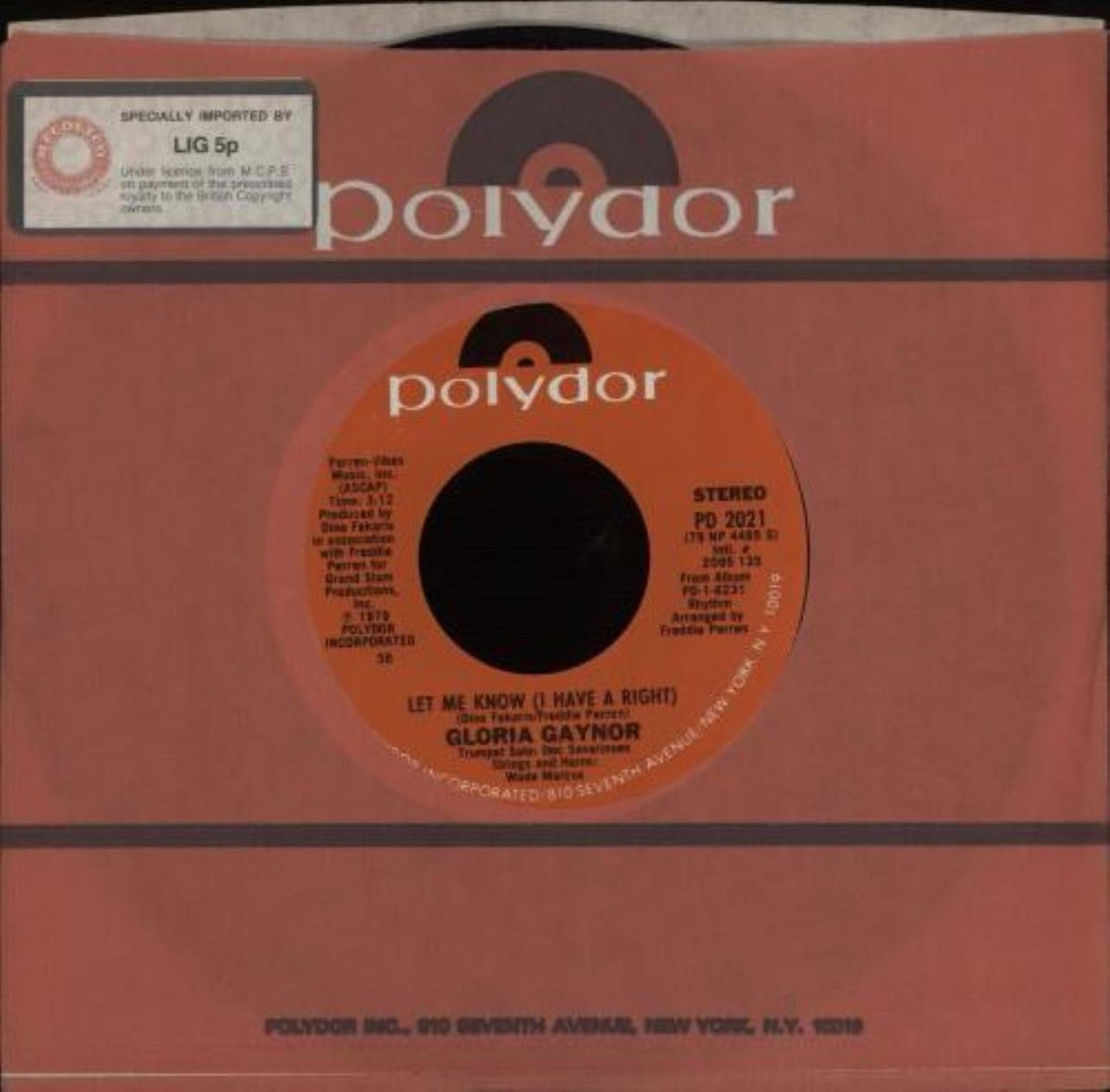 Gloria Gaynor / I Have A Right