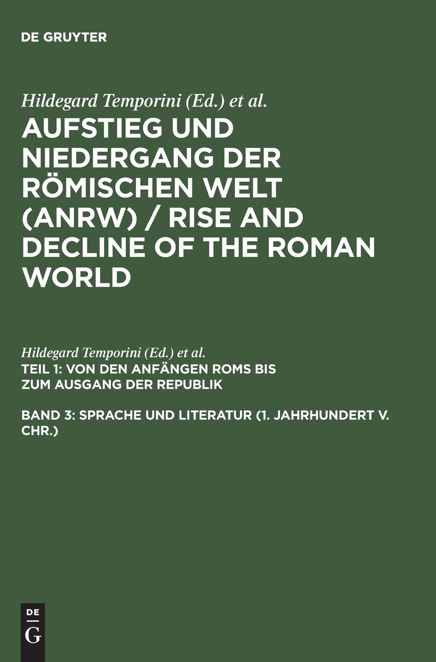 Sprache und Literatur (1. Jahrhundert v. Chr.) (German Edition)