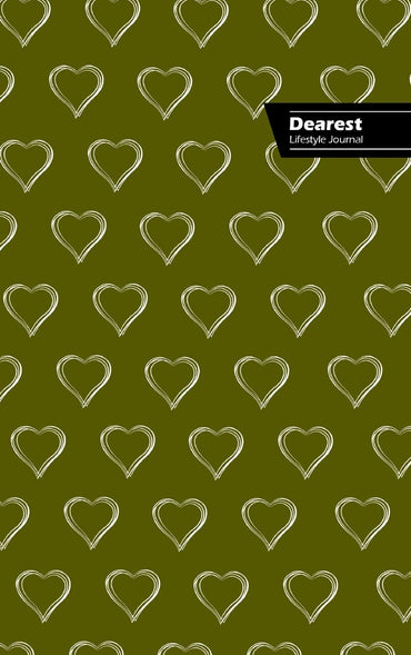 Dearest Lifestyle Journal, Write-in Notebook, Dotted Lines, Wide Ruled, Size 6 x 9 Inch (A5) Hardcover (Dump Green)