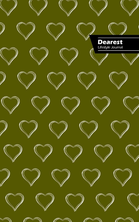 Dearest Lifestyle Journal, Write-in Notebook, Dotted Lines, Wide Ruled, Size 6 x 9 Inch (A5) Hardcover (Dump Green)