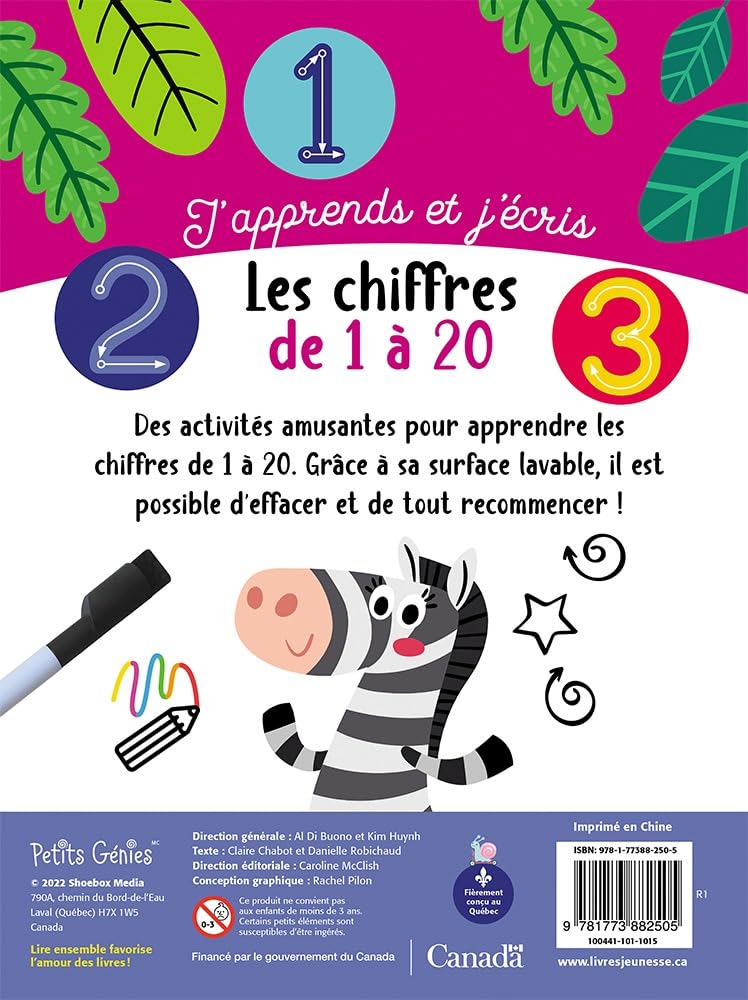 Les chiffres de 1 à 20