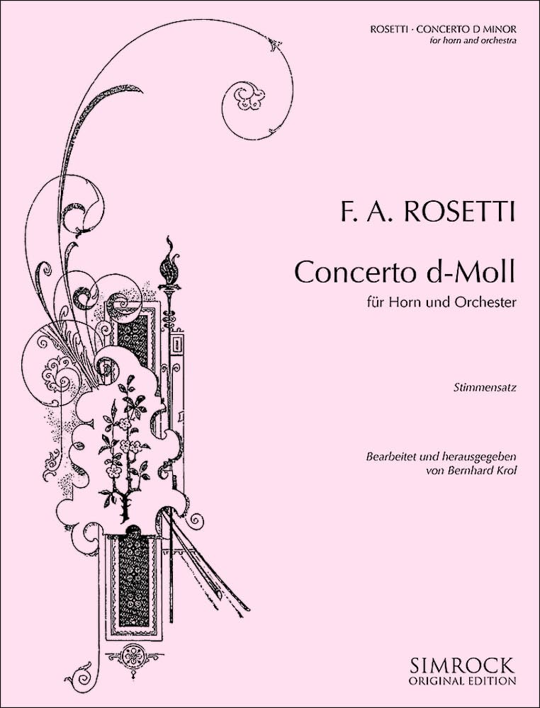 Horn Concerto d-minor: Murray C38. horn and orchestra. Jeu de parties.