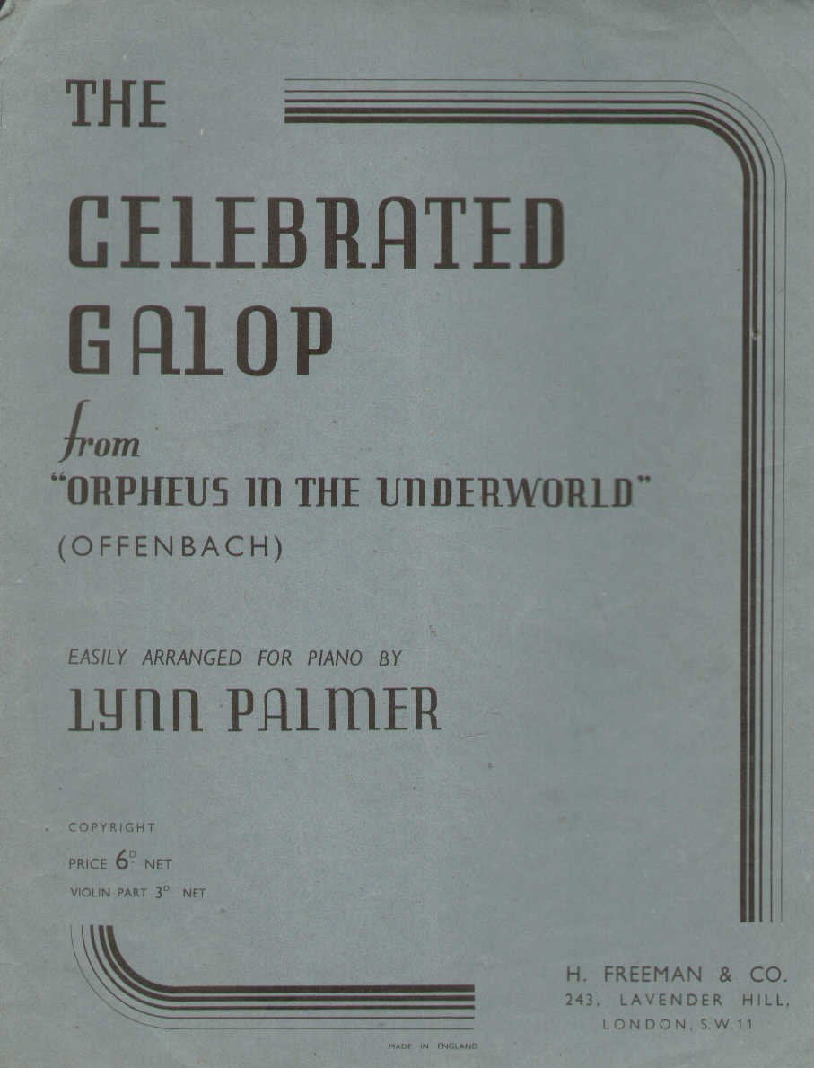 The Celebrated Galop ... Easily arranged for Piano