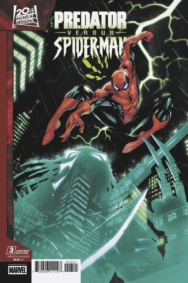 Predator Vs. Spider-Man #3 Patick Gleason Variant Cover with Rated Comics Acrylic Backer