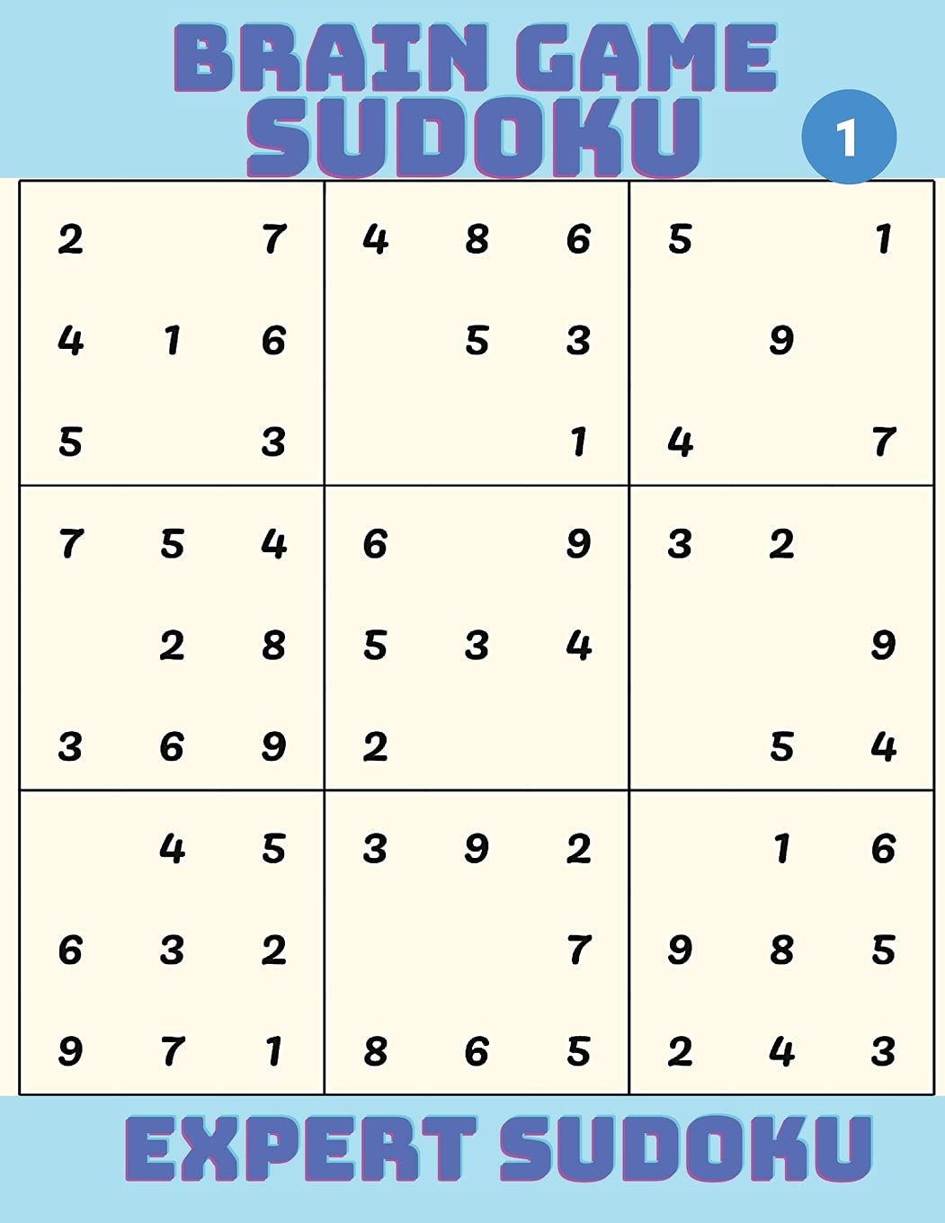 Brain Game - Sudoku: Hard Sudoku Puzzle Book Volume 1