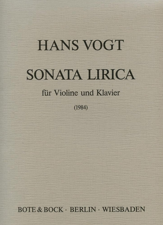 Sonata lirica: violin and piano.