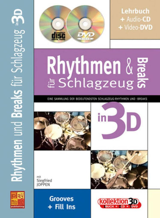 Rhythmen und Breaks für Schlagzeug in 3D. Pour Batterie