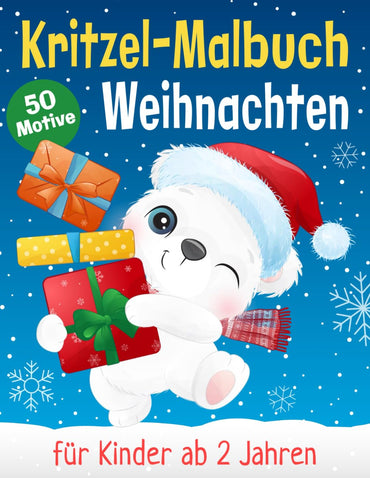 Mein erstes großes Kritzel-Malbuch Weihnachten: Schönes Weihnachtsmalbuch zum Kritzeln und Ausmalen in der Weihnachtszei