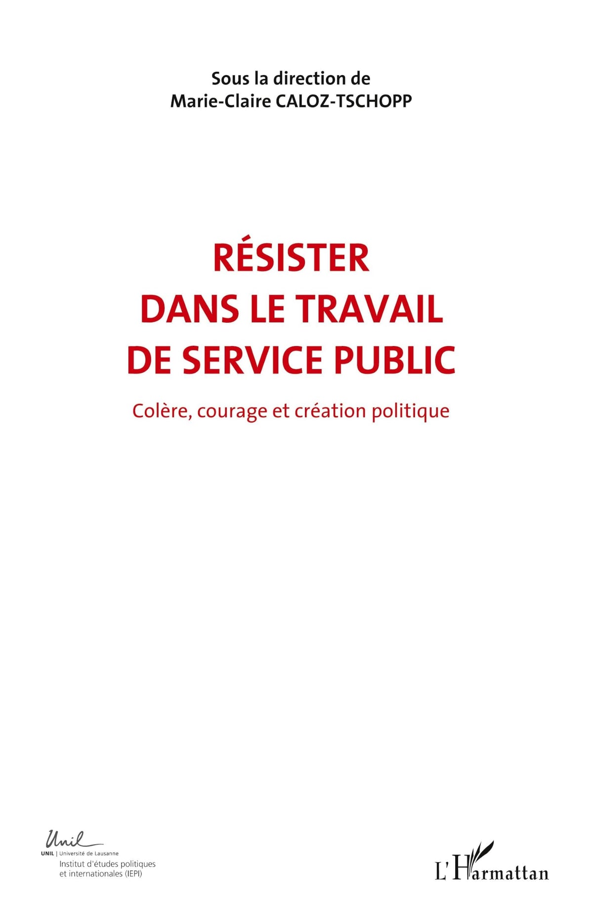 RÉSISTER DANS LE TRAVAIL DE SERVICE PUBLIC (VOL 6): Colère, courage et création politique (French Edition)