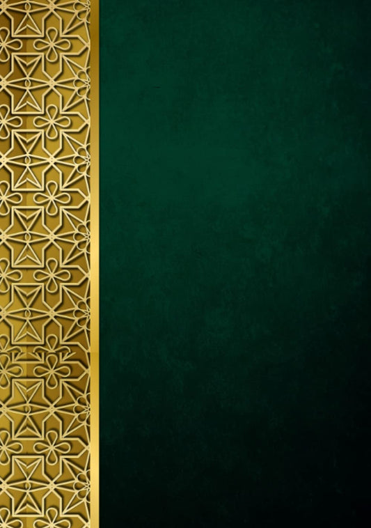 Green Notebook With Gold Spine