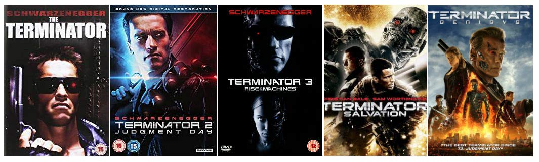 Terminator Pentalogy Complete 1-5 (5 Discs) DVD Collection: Terminator 1 / Terminator 2: Judgement Day / Terminator 3: R